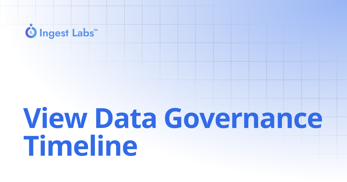 View Data Governance Timeline | Ingets Labs Documentation