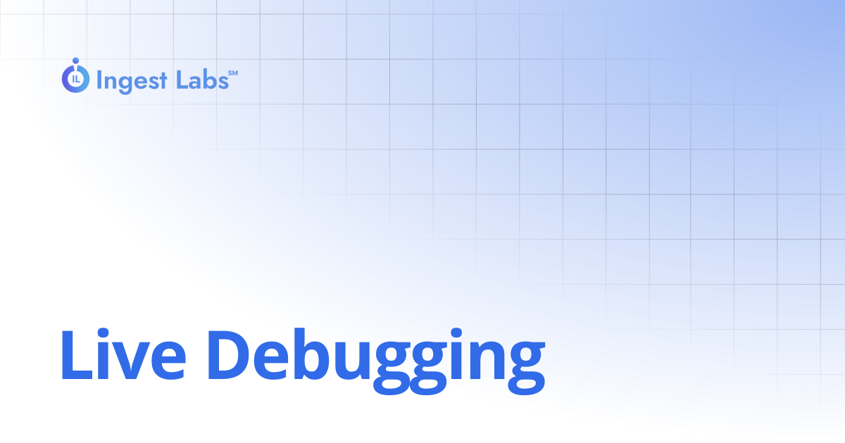 Live Debugging | Ingets Labs Documentation